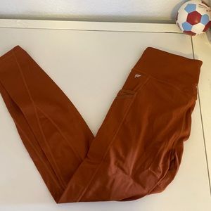 Fabletics Leggings, worn ONCE in the color rust!